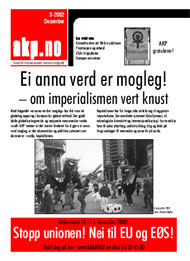 Forsida til avisa akp.no nr 3, 2002