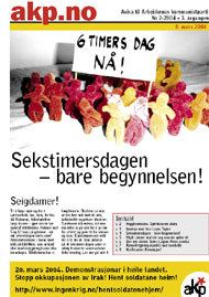 Forsida til avisa akp.no nr 2, 2004