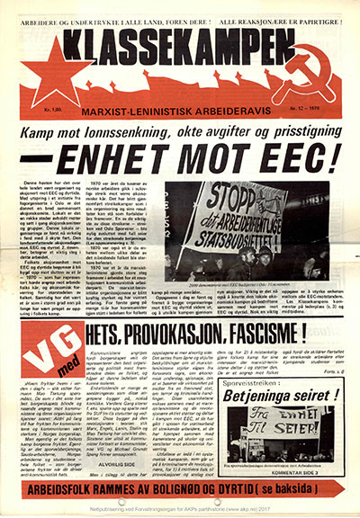 Klassekampen nr. 12, 1970