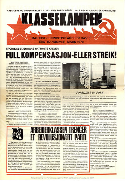 Klassekampen ekstranummer mars 1970